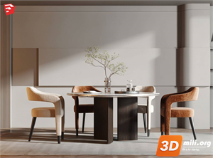 Dining Table Set Skp Files